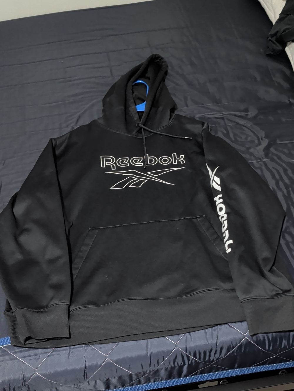 Reebok Men’s Black Crewneck Logo Hoodie